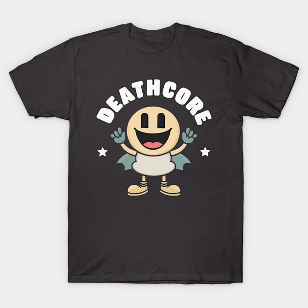 Happy Deathcore Mascot, Darkly Cheerful Metalhead T-Shirt by uncommonoath